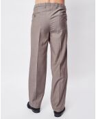 Pantalon 100% Laine vierge coupe droite uni gris