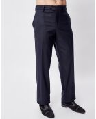 Pantalon à pince coupe droite bleu marine