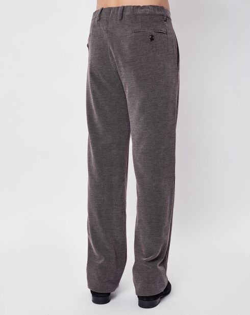 Pantalon coupe droite chiné gris foncé