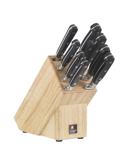 Bloc de 9 couteaux de cuisine Life V Sabatier bois/noir/acier