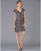Robe imprimée gris/rouge