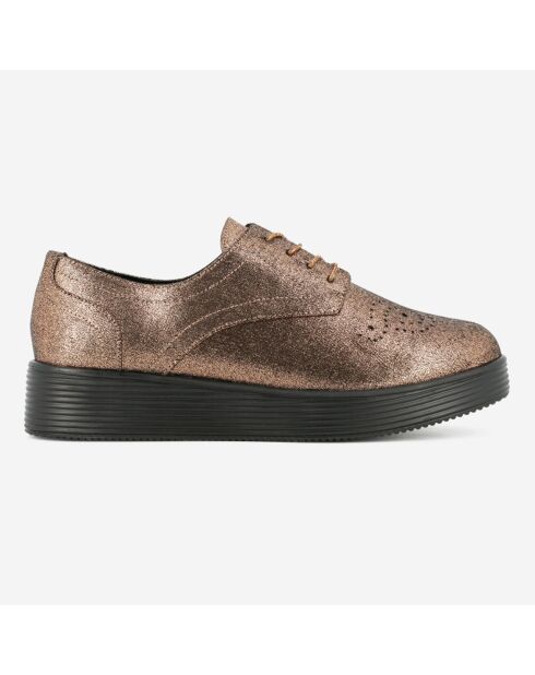 Derbies Evanari plateformes irisées bronze