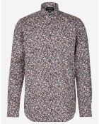 Chemise regular à fleurs bleu marine/multicolore