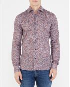 Chemise Slim Fit imprimé liberty rouge/bleu