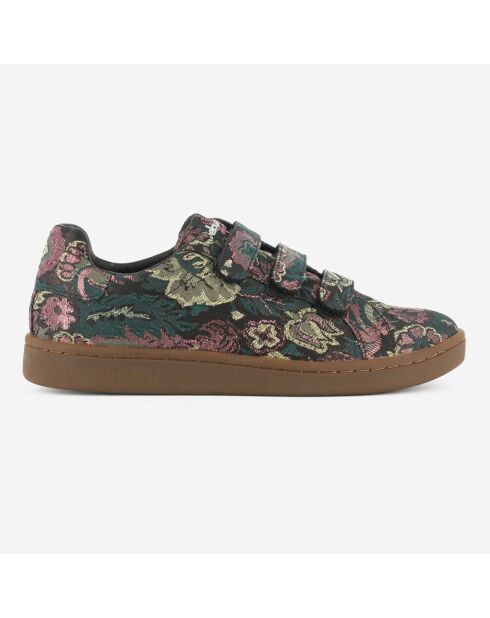 Baskets Chloé imprimé floral brodé vertes