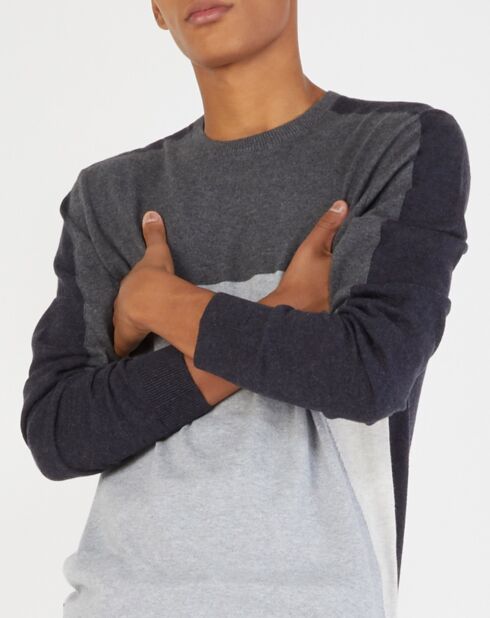 Jersey Peleo negro jaspeado y gris