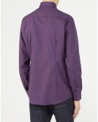Chemise slim Fetch petits carreaux bordeaux/bleu