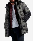 Parka Powel imprimé camouflage kaki