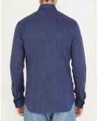 Chemise Slim Fit à carreaux bleu foncé