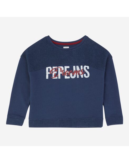 Sweat coton bouclette Yeray bleu marine