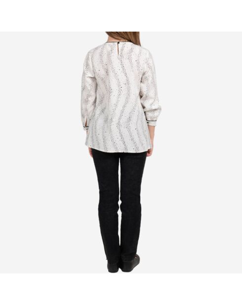 Blouse fluide imprimée blanche
