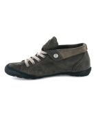 Tennis montantes en Velours de Cuir gris foncé