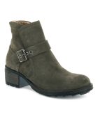 Bottines en Velours de Cuir Chester Sud grises