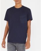 T-Shirt Tronys en coton flammé bleu marine