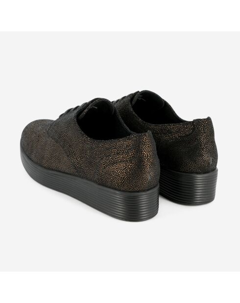 Derbies plateformes Evershine irisées noires
