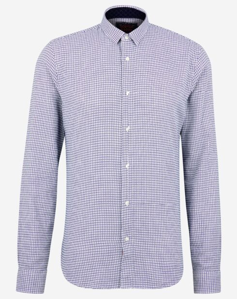 Chemise Slim Fit imprimée bleue