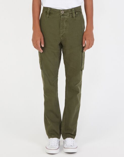 Pantalones rectos caqui Redox