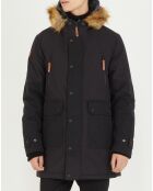 Parka Jumar col fausse fourrure noire