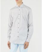 Chemise regular Modric chevrons gris clair