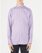 Chemise regular Kroos micro losanges violette