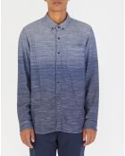 Chemise droite Coyer chiné effet dégradé bleu gris