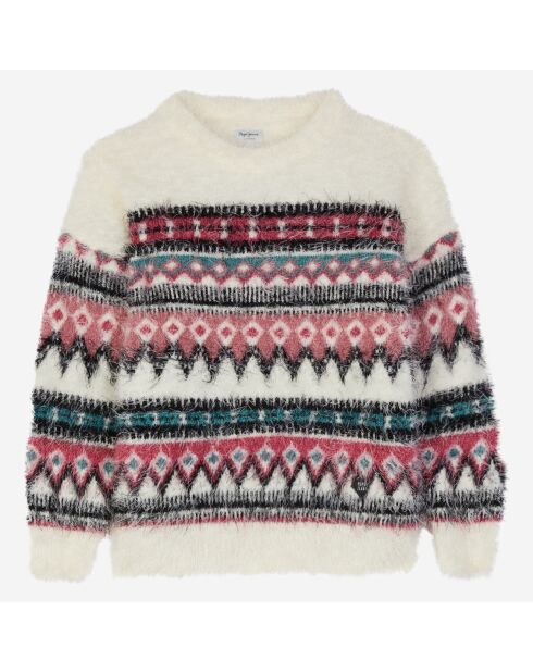 Pull Faustine à rayures multicolore