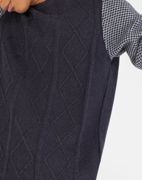 Jersey Peans negro jaspeado/gris
