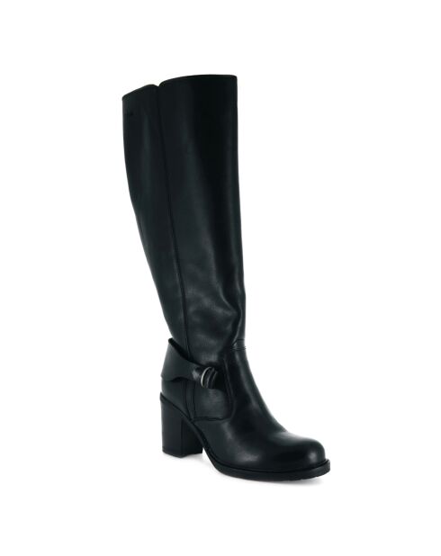 Bottes en Cuir noires - Talon 7 cm