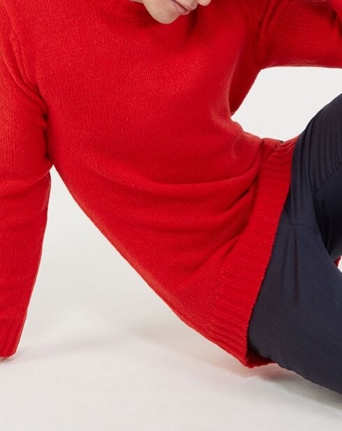 Pull en Laine mélangée rouge
