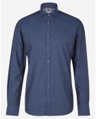 Chemise slim Aretha chevrons bleu foncé