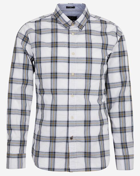 Chemise droite Brooks à carreaux blanc/multicolore