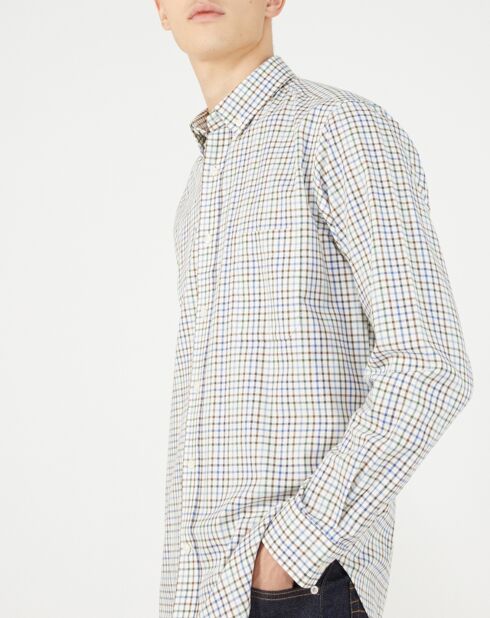 Chemise Regular Fit à carreaux blanc/multicolore