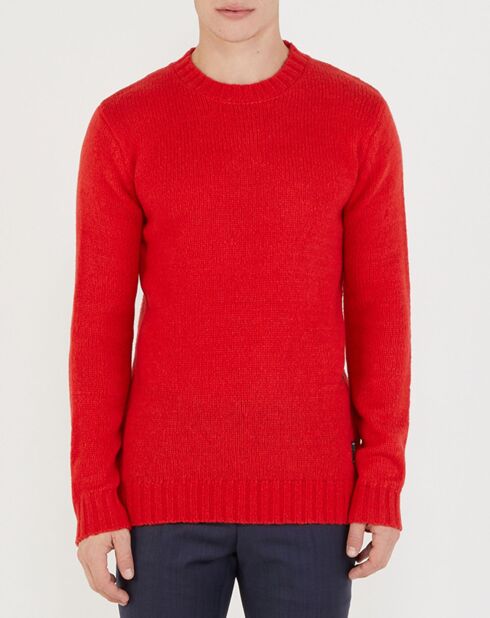 Pull en Laine mélangée rouge