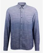 Chemise droite Coyer chiné effet dégradé bleu gris