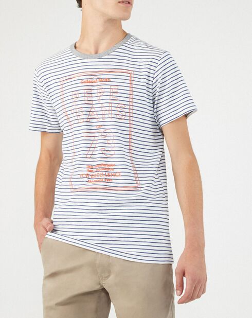 Milo weiß/blau gestreiftes T-Shirt