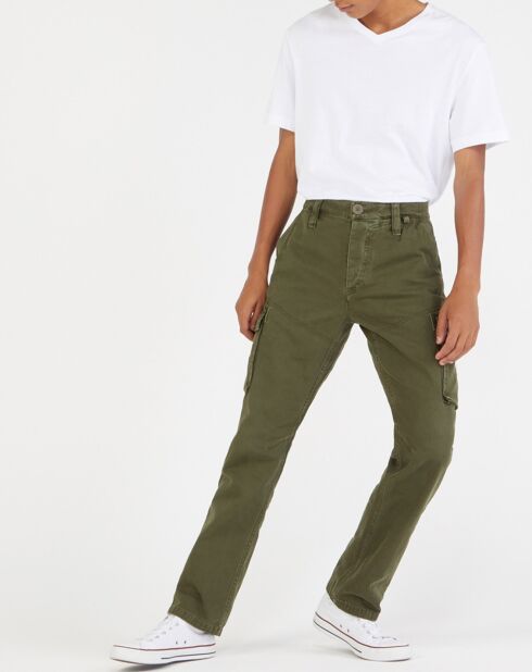 Pantalones rectos caqui Redox