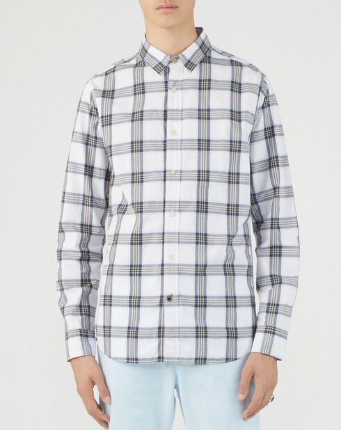Chemise droite Brooks à carreaux blanc/multicolore