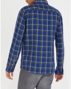 Chemise ajustée Crisko à carreaux bleu/vert