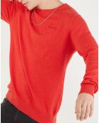 Pull en maille fine Barons rouge