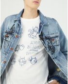 Veste en jean bleue