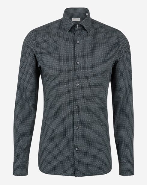 Chemise Slim Fit à carreaux noir/gris