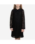 Robe Col claudine en dentelle noire