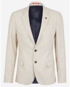 Veste en Laine mélangée beige clair