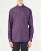 Chemise slim Fetch petits carreaux bordeaux/bleu