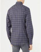 Chemise Slim fit tartan bleu/vert