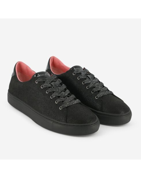 Baskets Evalie en Toile irisées noires