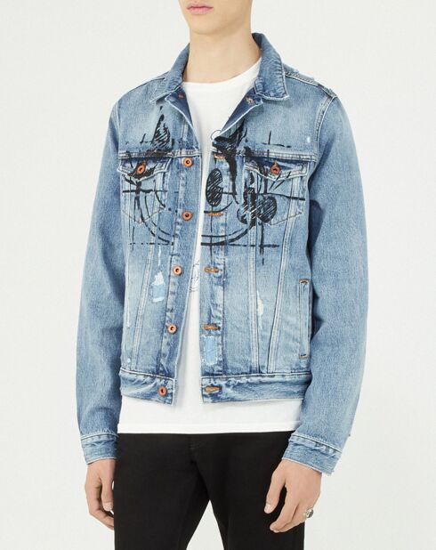 Veste en jean bleue