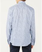 Chemise Regular Fit imprimée fleuri bleu/blanc