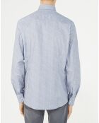 Chemise slim Levine patchs labyrinthe bleue