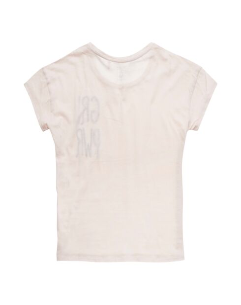T-Shirt Tipower rose pâle
